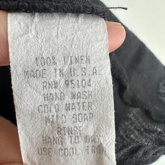 Bodil Linen Top Womens Small Lagenlook Asymmetric Cottage Flowy Boho Coastal - Picture 6 of 13